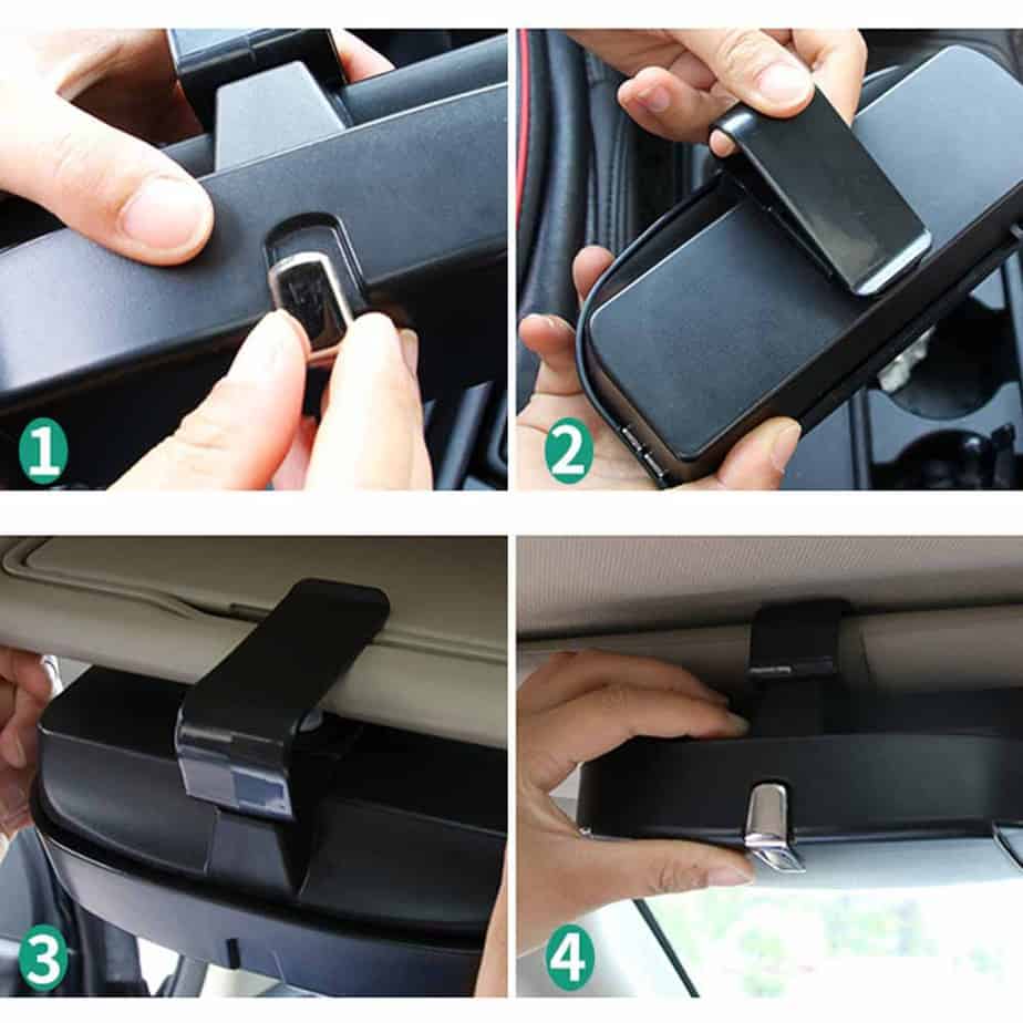 Car Sunglasses Holder Box Best Sellers Car Accessories Color Name : Black|Gray|Pink|Beige 
