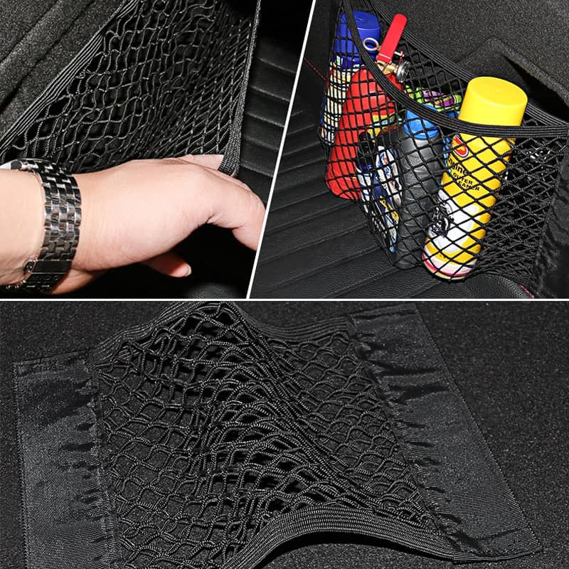 Car Back Rear Mesh Trunk Seat Elastic String Net Magic Sticker Universal Storage Bag Pocket Cage Auto Organizer Seat Back Bag Car Back Rear Mesh Trunk Seat Elastic String Net Magic Sticker Universal Storage Bag Pocket Cage Auto Organizer Seat Back Bag