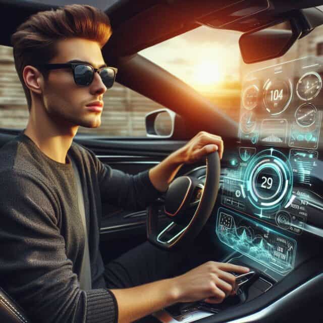 driving a car with some accessories